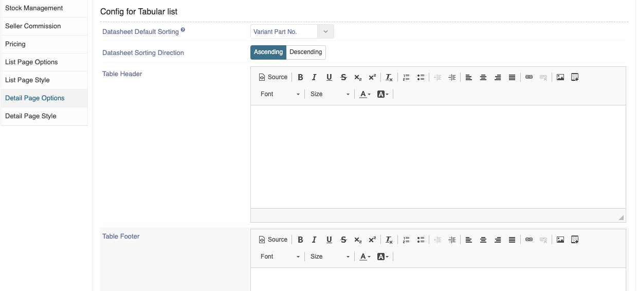 Datasheet Default Sorting